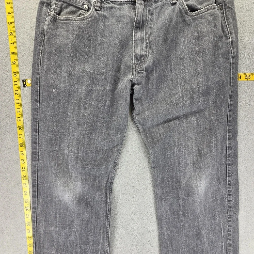 Levis 569 Jeans Mens Gray Charcoal Wash Relaxed Straight Zip Fly Fits 34x28
